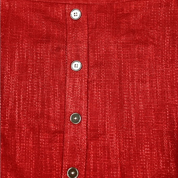 DKNY Scarlet Red Skirt size 14 NWOT - Picture 2 of 6